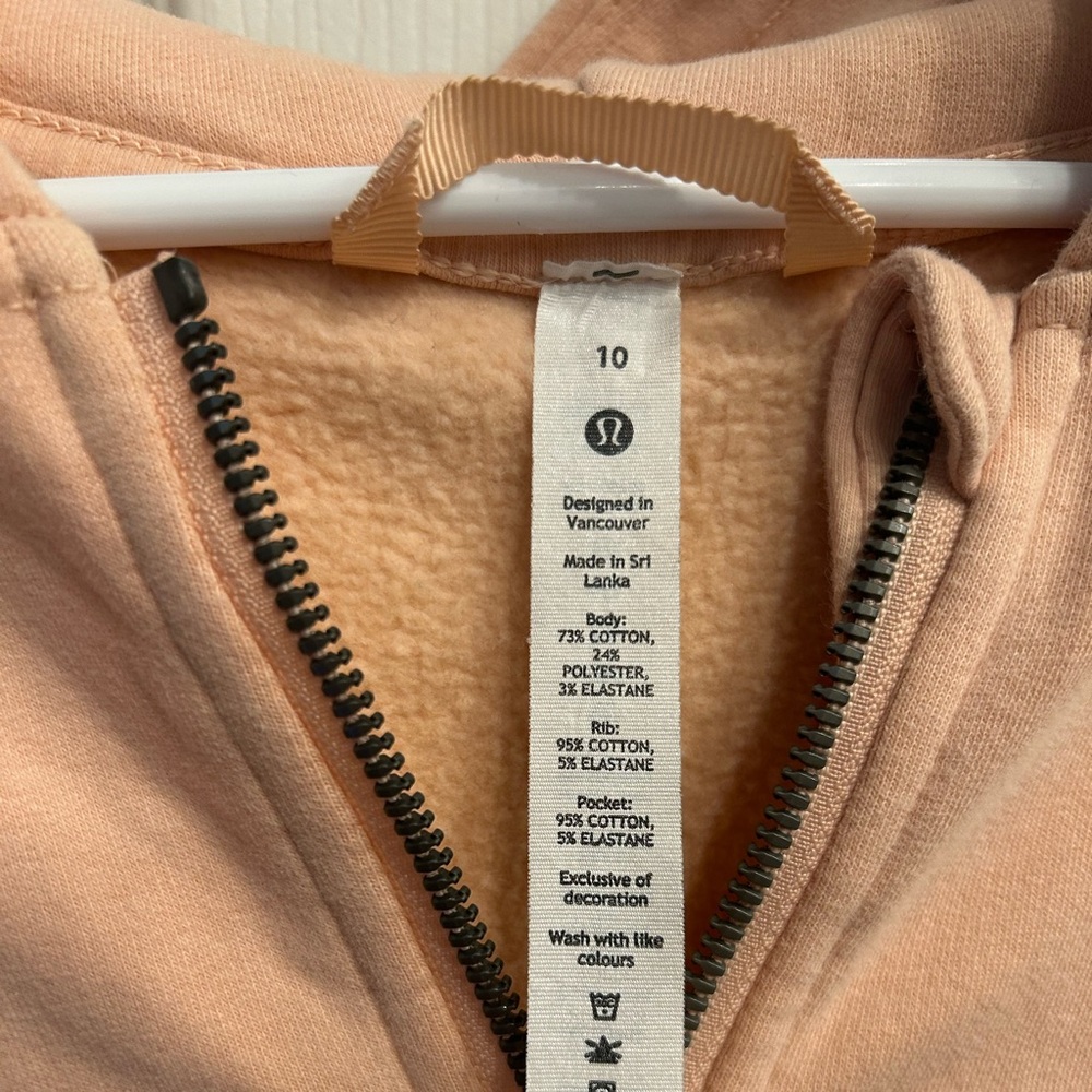 Lululemon Peach Zip-Up Hoodie - Picture 2 of 3